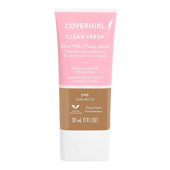 CoverGirl Clean Fresh Skin Milk Nourishing Foundation 590 Tan/Rich - Picture 2 of 4